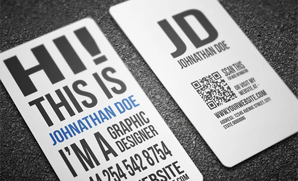 Business Card Typography 1